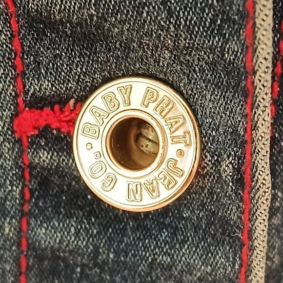 Baby Phat Y2K Stretch Jean Jacket Blue Size Medium - Picture 4 of 10